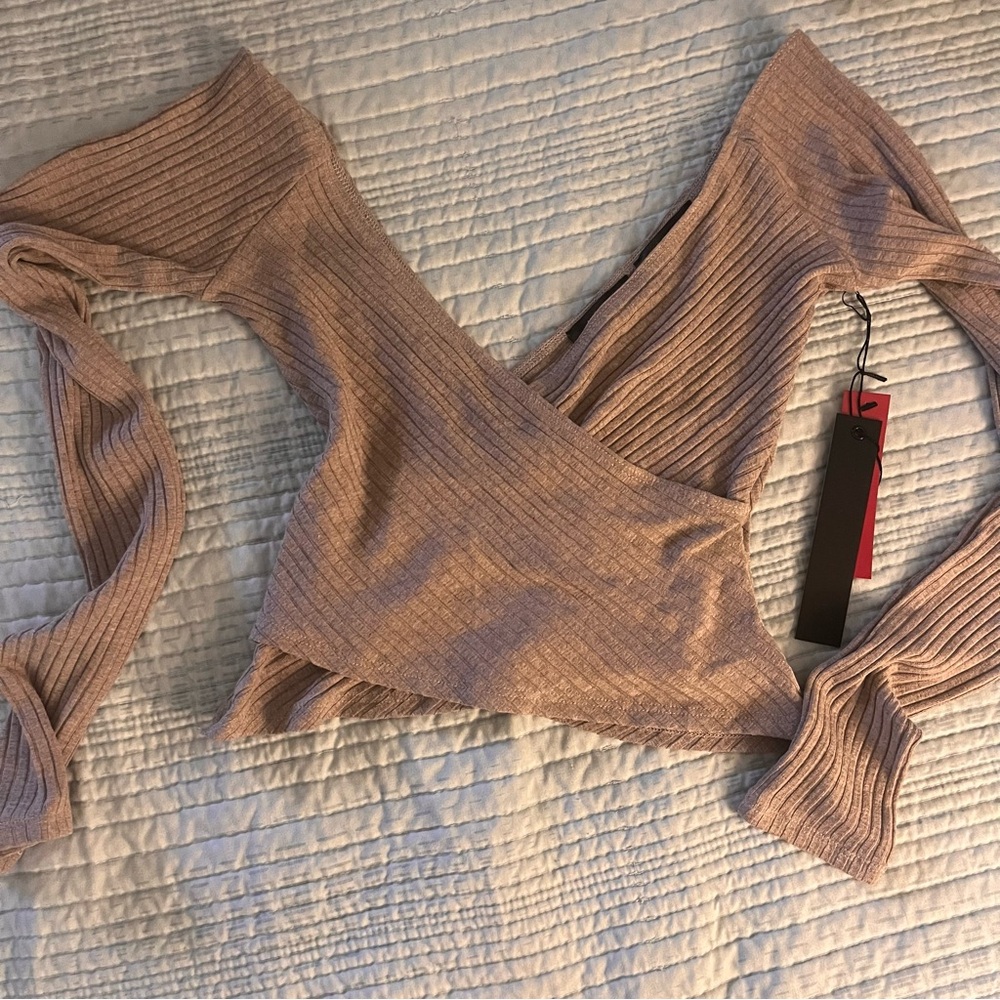 Carbon38 Ribbed Long Sleeve Top XS